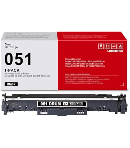 1 Pack 051 Black Drum Unit Replacement for Canon ImageCLASS