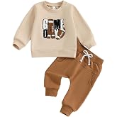 RSRZRCJ Toddler Clothes Baby Boy Outfits Fall Winter Long Sleeve Dinosaur Jacquard Pullover Sweatshirt Jogger Pants Set