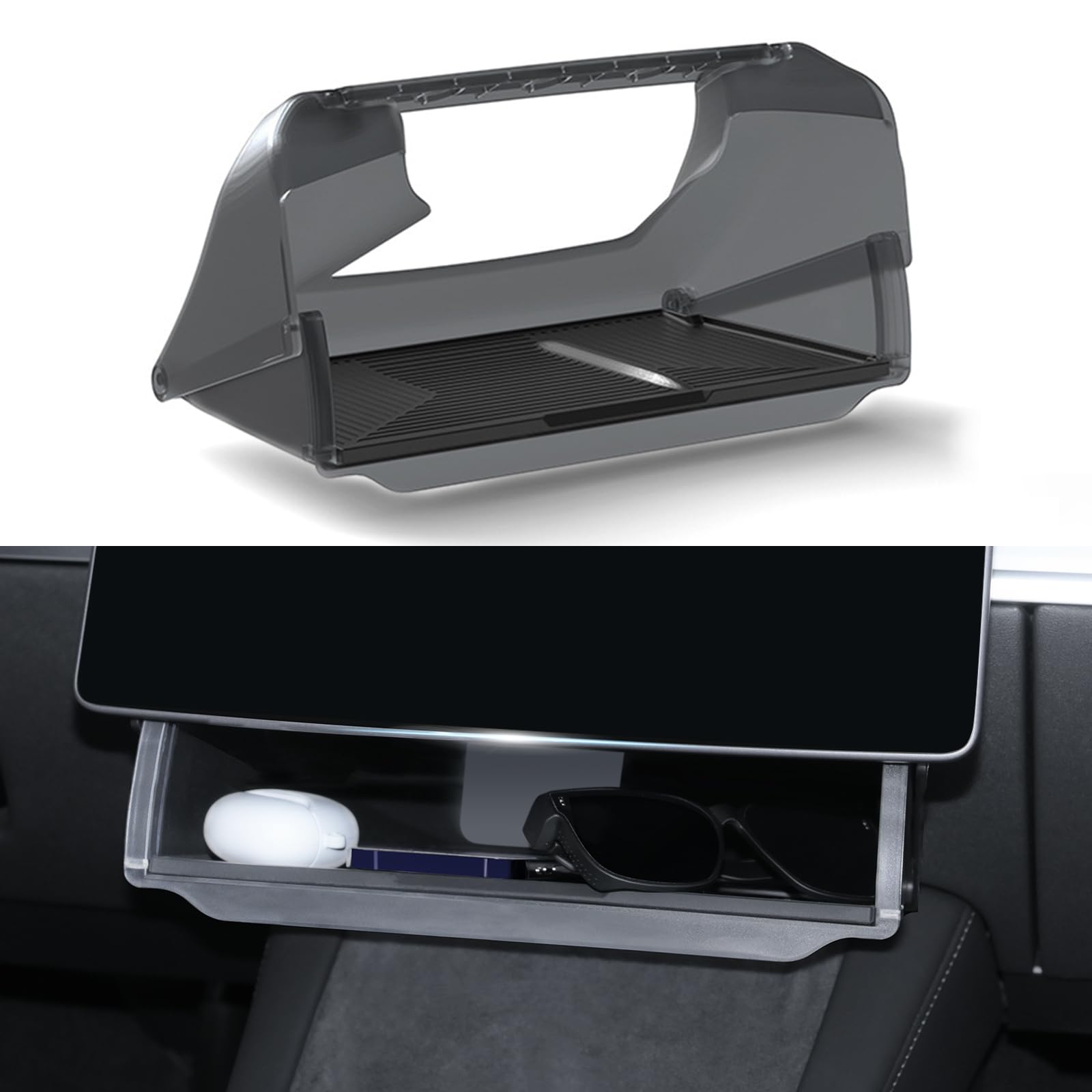 Photo 1 of Uxcer Under Screen Storage Box for Tesla Model 3/Y 2017-2025, [Hidden Design & More Privacy] Center Console Organizer Tray for Tesla Model 3 Y Accessories[Not fit for Model 3 2024]
