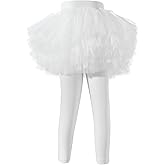 elamccor Baby Toddler Girls' Tutu Leggings Tulle Ruffle Skirted Pants 2-6T