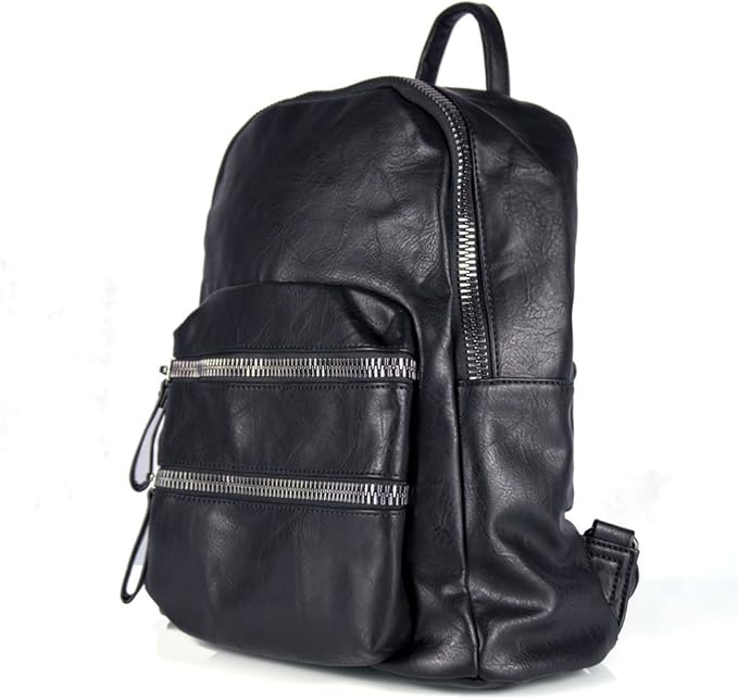 Cerchio Zip VASCHY Zaino Donna, Zaino Pelle Donna Piccolo Zainetto