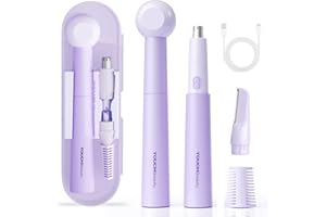 TOUCHBeauty Ear and Nose Hair Trimmer for Women-2024 Upgraded All-in-One Facial Hair Trimmer with 11,000 RPM Powerful Motor, Rechargeable, IPX7 Waterproof, Easy to Clean, for Face Ear Nose and Eyebrow