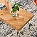 P PURLOVE Modern Wood Coffee Table, Easy Assembly Coffee Table for Living Room w/Chevron Pattern & Metal Hairpin Legs, Glossy Finished Rectangular Side Table