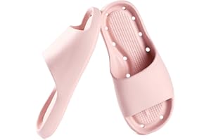 GETOEU Shower Shoes for Women and Men Massage Slide Sandals Soft Cushioned Anti-Slip Pool Slides Comfort Quick Drying with Drain Holes Bathroom Slippers