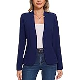 MINTLIMIT Blazers for Women Long Sleeve Notch Collar Blazer Button Front Casual Work Office Suit Jackets with Pockets