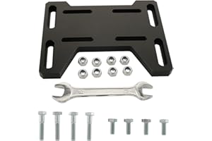 GZZTORES Mini Bike Mount Plate Adapter Bracket Compatible with Predator 79cc 97cc 100cc 212cc Coleman CT100U CC100X Baja Doodlebug DB30 Motovox MBX10 MBX11 for 4 Stroke Engine Parts (Black)