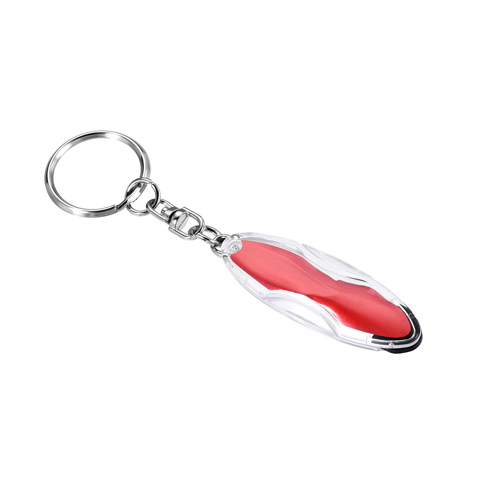 sourcing map Static Electricity Discharger Keychain, Static Resin Conductive Discharge ESD Keyring, (Red)