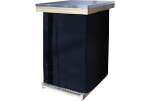 UXILPOW Winter Bee Hive Wrap for 8 and 10 Frame Beehives,Adjustable Waterproof Windproof 600D Oxford Cloth Insulated Cover Insulation Wrap for 2 Deep Hives with 1 Medium Hive Box (76.5"×24.8")