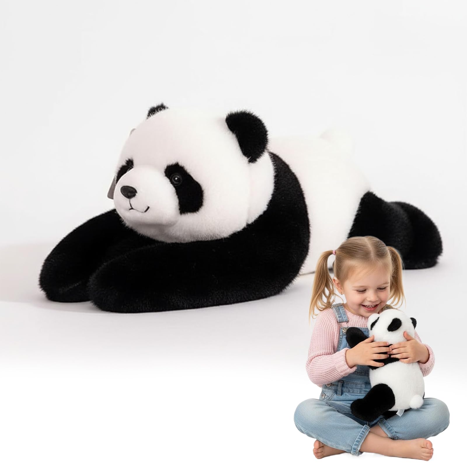 Kaelorae Weighted Plush Animals for Kids & Adults - Panda Teddy Bear Dinosaur Stuffed Toys, Hugging Pillow for Anxiety Relief & Sleep Support (Panda, 30cm) — image 1