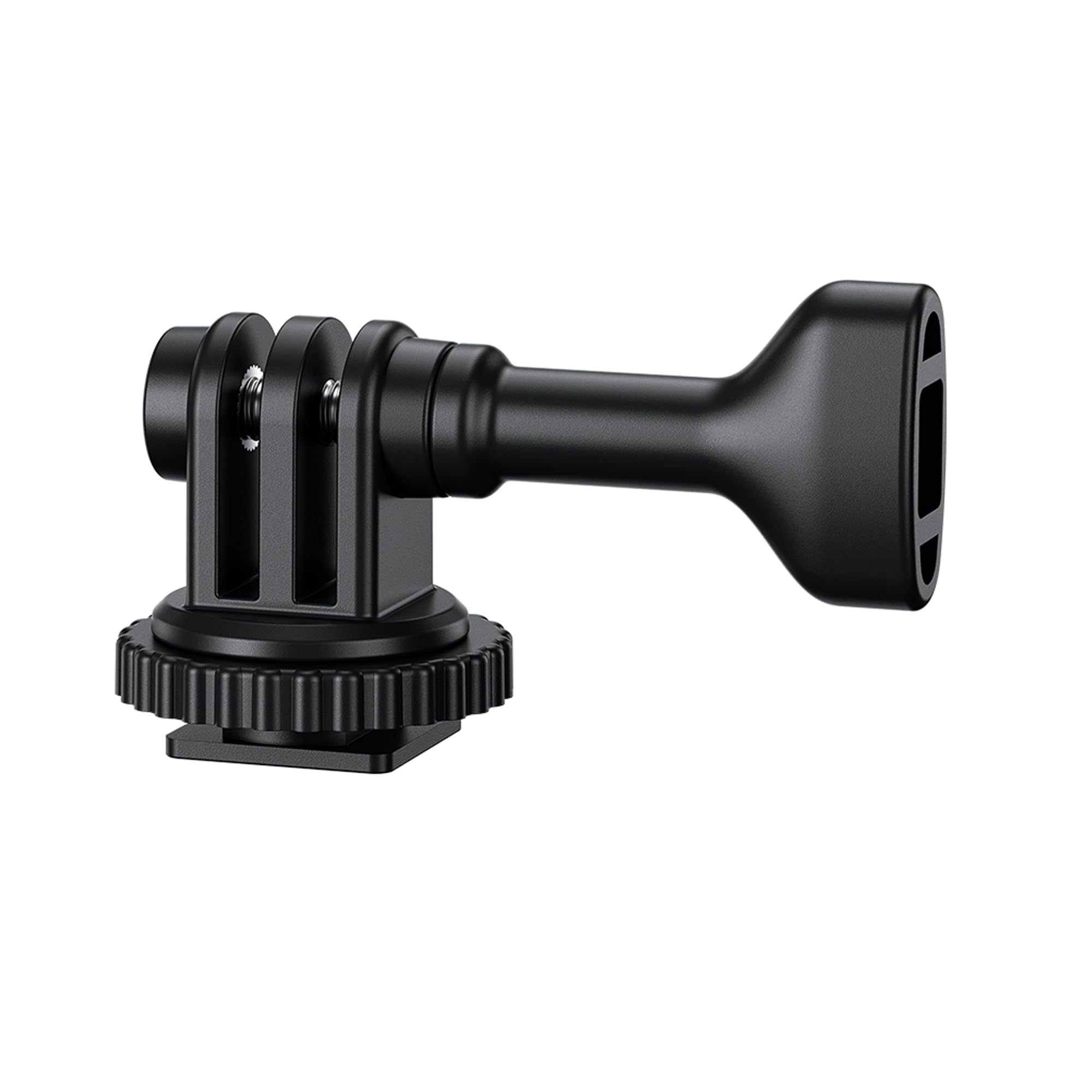 Photo 1 of JJC 2-in-1 Tripod Mount & Hot Shoe Camera Mount Adapter for GoPro Go Pro Hero 13 12 11 10 9 8, DJI Osmo Action 5 4 3 & More Action Camera on 1/4"-20 Tripod or Canon Nikon Sony Fujifilm DSLR Camera