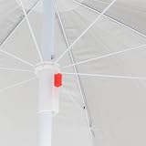 Harbour Housewares Red Striped Beach Parasol UPF50+ 1.74m Diameter 1.93m High view 6