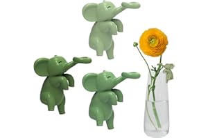 FAMIPHOTOGIFTS Plant Propagation Buddy – Plant Cutting Holders for Sprouts, Stems & Shoots, Cute & Sturdy Plant Supports for Indoor Gardens & Propagation Stations, Perfect Gift for Plant Lovers (Green, 3 Elephant)