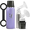 CERES CHILL OG Breastmilk Chiller, Reusable Storage Container, Up to 34 oz. - Bottle Cooler Keeps Milk at Safe Temperatures for Up to 20 Hours, Connects w/ Most Pumps (Ultra Violet Lavender)