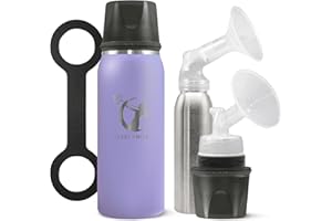 CERES CHILL OG Breastmilk Chiller, Reusable Storage Container, Up to 34 oz. - Bottle Cooler Keeps Milk at Safe Temperatures for Up to 20 Hours, Connects w/ Most Pumps (Ultra Violet Lavender)
