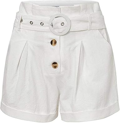 high waisted cotton shorts womens