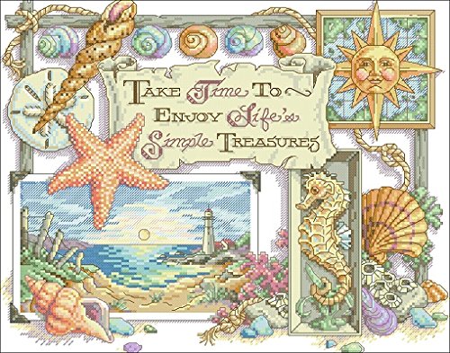 Ocean Animals Counted Cross Stitch Sets For Embroidery Floss Pictures