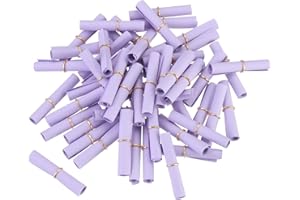 MECCANIXITY Mini Vintage Message Paper Scrolls, 100Pcs Valentine Message Paper, Lucky Wish Paper Roll for Party Birthday, Pur