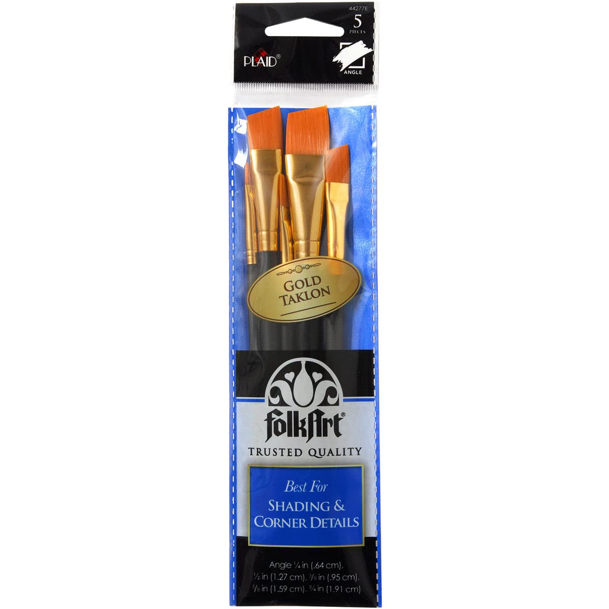 Plaid:Craft Folkart Angle Brush Set, Other, Multicoloured