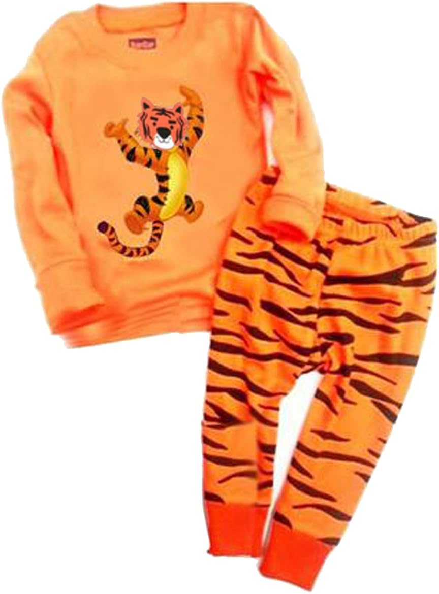 Amazon Com Dearbee Tiger Little Boys 2 Piece Pajama 100 Cotton Size 2 9 Years Clothing