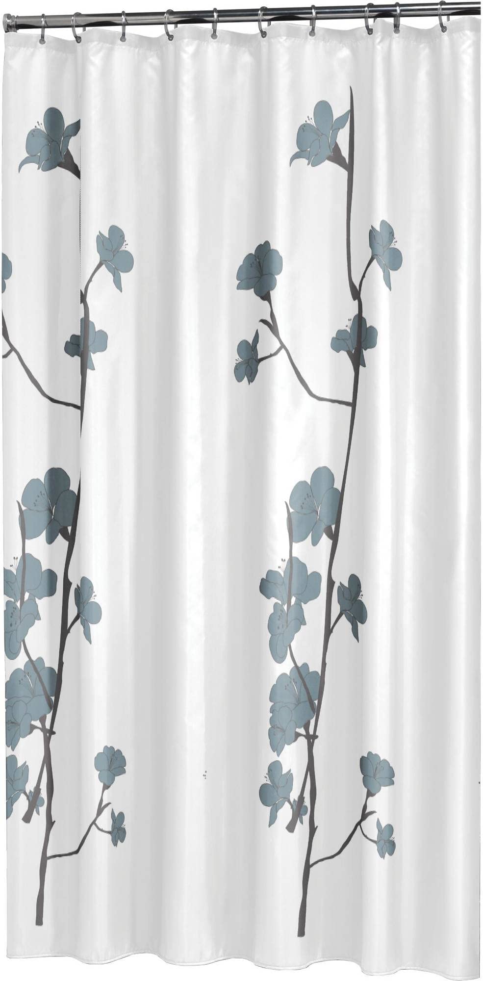 Sealskin Orchid Shower Curtain, Polyester, Blue, 180 x 200 cm