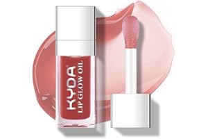 KYDA Hydrating Lip Glow Oil, Moisturizing Lip Oil Glossy Transparent Plumping Lip Gloss, Tinted Lip Oil for Lip Care and Dry Lips, by Ownest Beauty-Rosewood