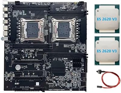 Oikabio X99 Motherboard Dual CPU LGA2011-3 RECC DDR4 w/ 2x E5 2620 V3 CPUs