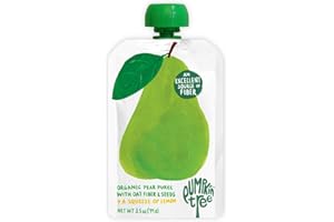 Pumpkin Tree Organics Fruit Snack Pouch, Pear + Fiber + A Squeeze of Lemon, 3.5 Ounce (Pack of 10)