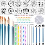 8 Pack Mandala Dotting Stencils Template,Mandala Dotting Stencils Mandala Dot Painting Stencils Painting Stencils for Painting on Wood,Airbrush and Walls Art,8/12/16 Segment