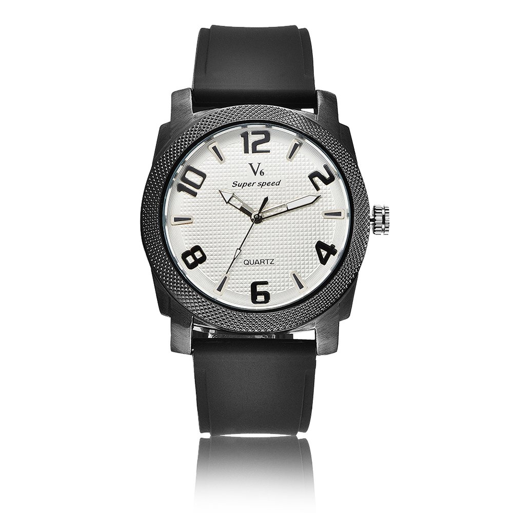 未使用品 2 2 B0727wxxpw 2 V6メンズファッションスタイル12時間ダイヤルデザインクオーツ腕時計ラバー レザーバンド メンズ腕時計 Nationalartmuseum Gov Np