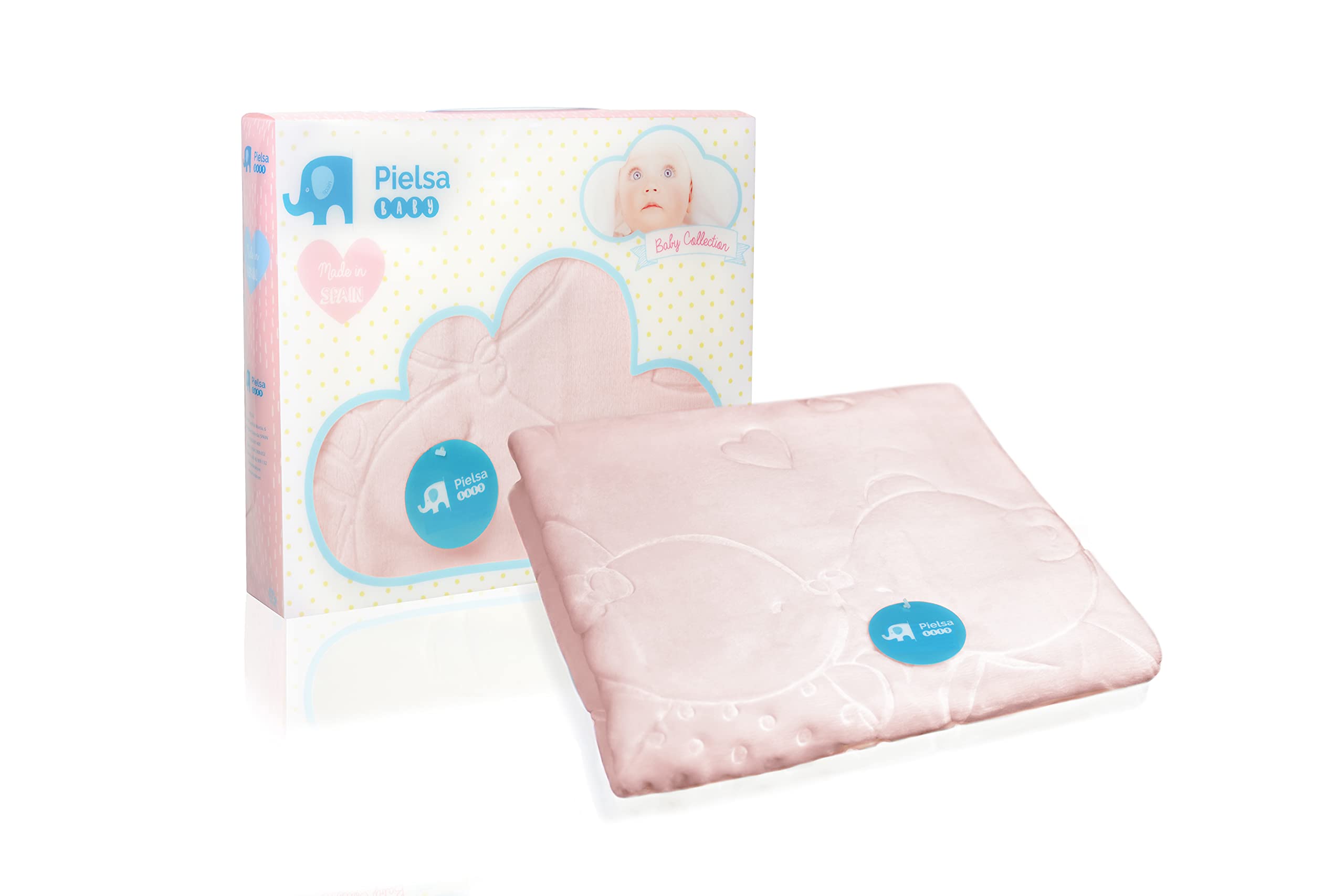 Pielsa 6656-63, Baby Blanket, Newborn, Winter, Months, Embossed, Cot Blanket, Pink, Size 80 x 110 cm