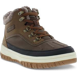 Weatherproof Vintage Mens Larry Cozy Winter & Snow Boots Brown 10 Medium (D)