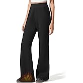 G4Free Flurrylux Fleece Lined Pants Women Cotton Loose Flare Sweatpants with Pockets Winter Casual