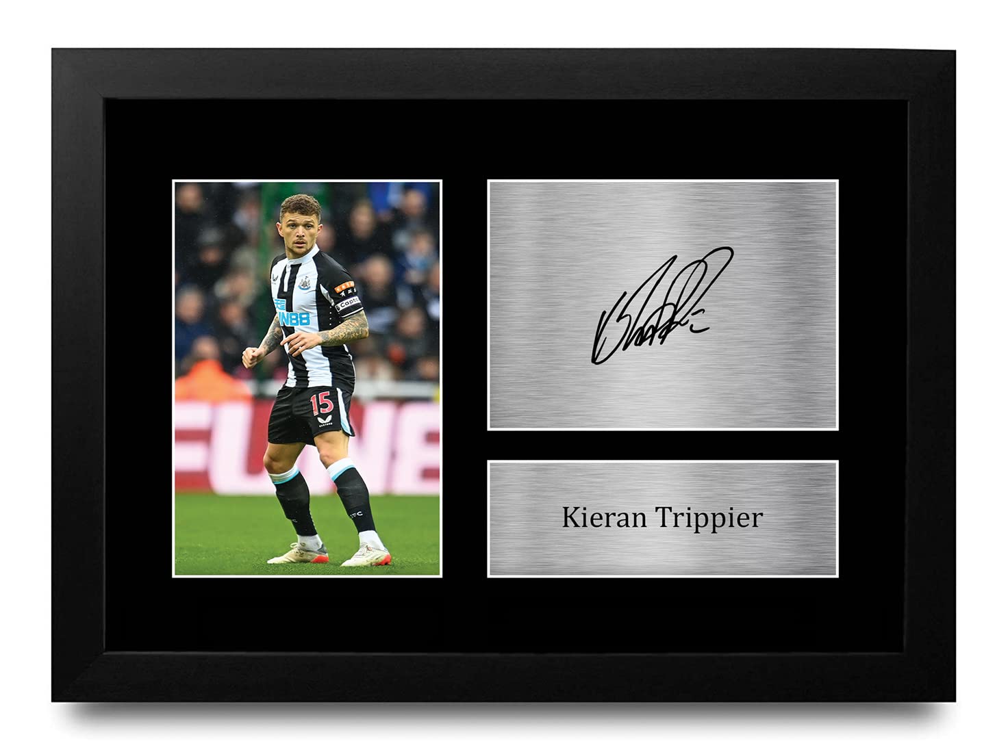 HWC Trading FR A4 Kieran Trippier Magpies Gifts Printed Signed Autograph Picture for Football Fans and Supporters - A4 Framed
