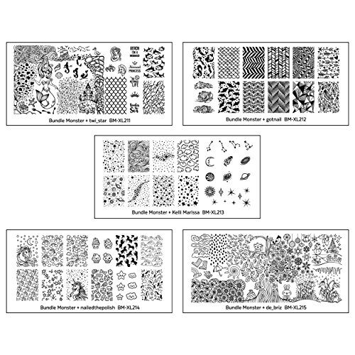 Maniology (formerly bundle monster) 5pc Blogger Collaboration Nail Art Polish Stamping Plates - Set 3