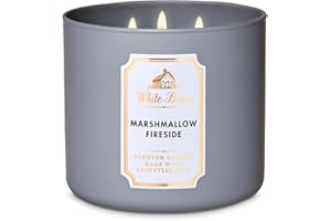 Bath & Body Works White Barn Marshmallow Fireside 3 Wick Candle, 14.5oz/411g