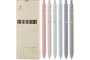 Ddaowanx Gel Pens, 6 Pcs 0.5mm Quick Dry Fine Point Smooth Writing Pens, Cute Office School Supplies Gifts for Women (6 Pcs M