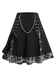 ROSE GAL Women's Plus Size Mini A-Line Gothic Skirt