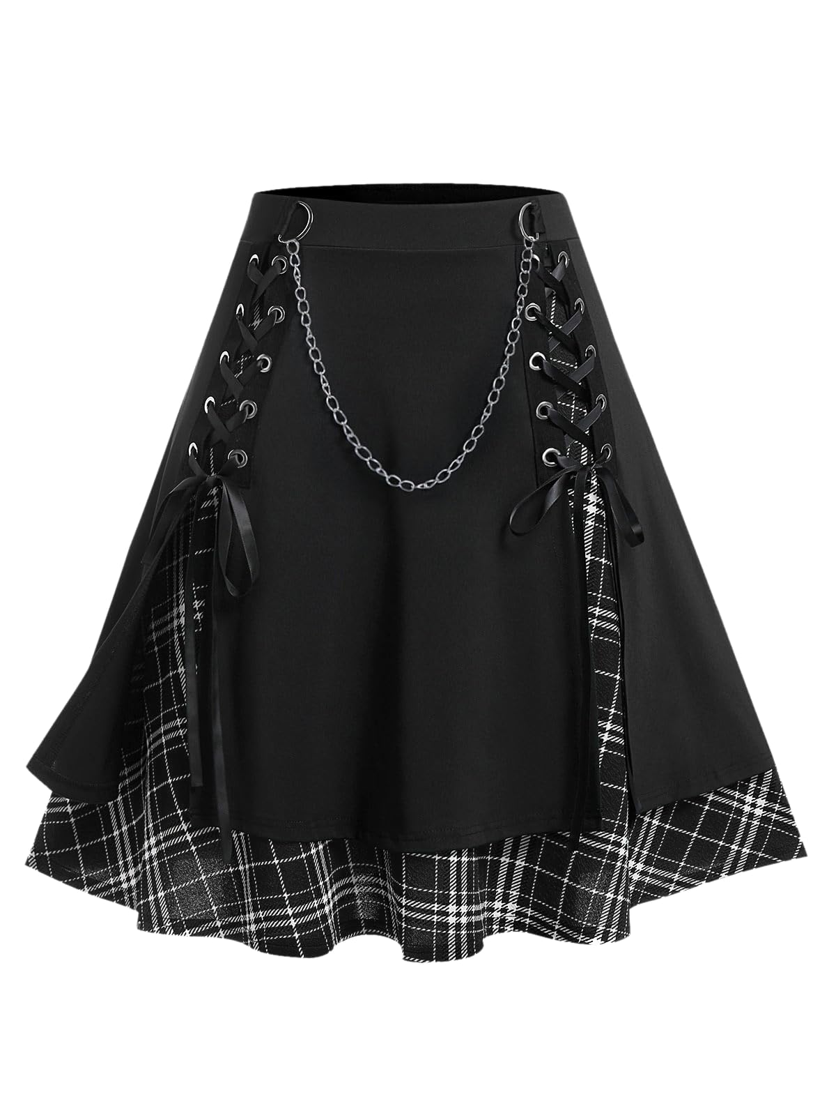 ROSE GAL Women's Plus Size Mini A-Line Gothic Skirt