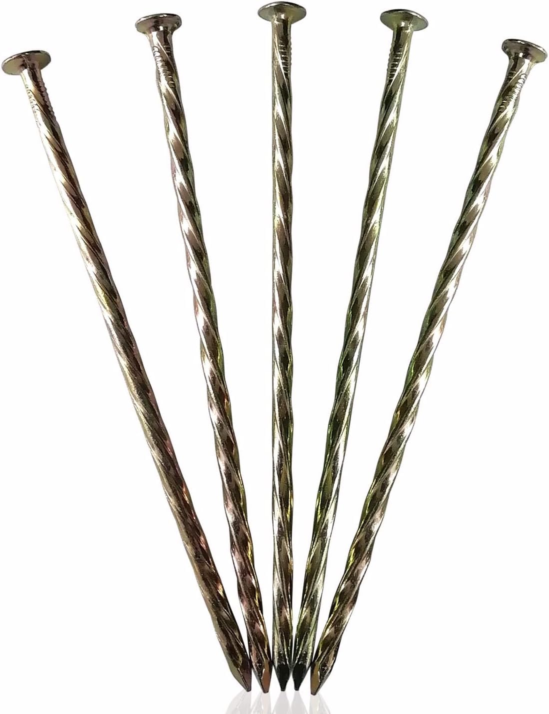 Photo 1 of 12 Inch Galvanized Heavy Duty Spiral Landscape Spikes, Metal Garden Stakes Edging Anchoring Spikes for Artificial Turf, Paver Edging, Weed Barrier, Tent, Camping, Carpentry,? 40 Pack?