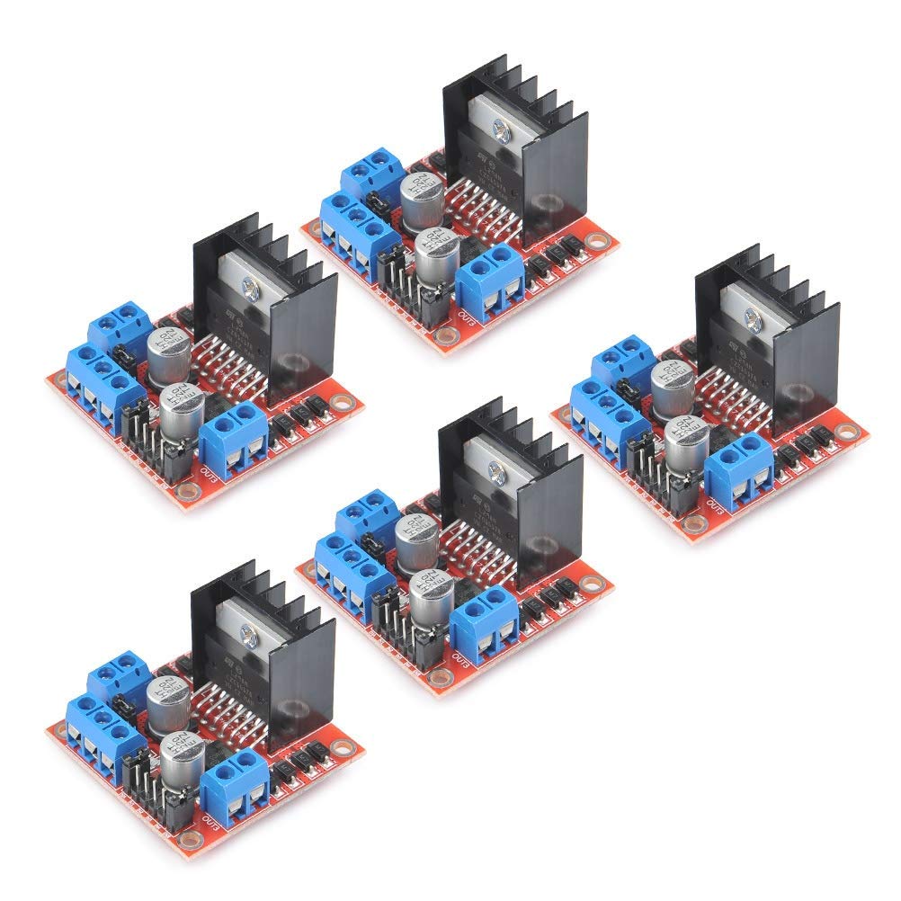 DollaTek 5Pcs L298N Dual H Bridge Stepper Motor Driver Board For Arduino