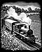 Reeves Steam Train Scraperfoil Artwork, Silver