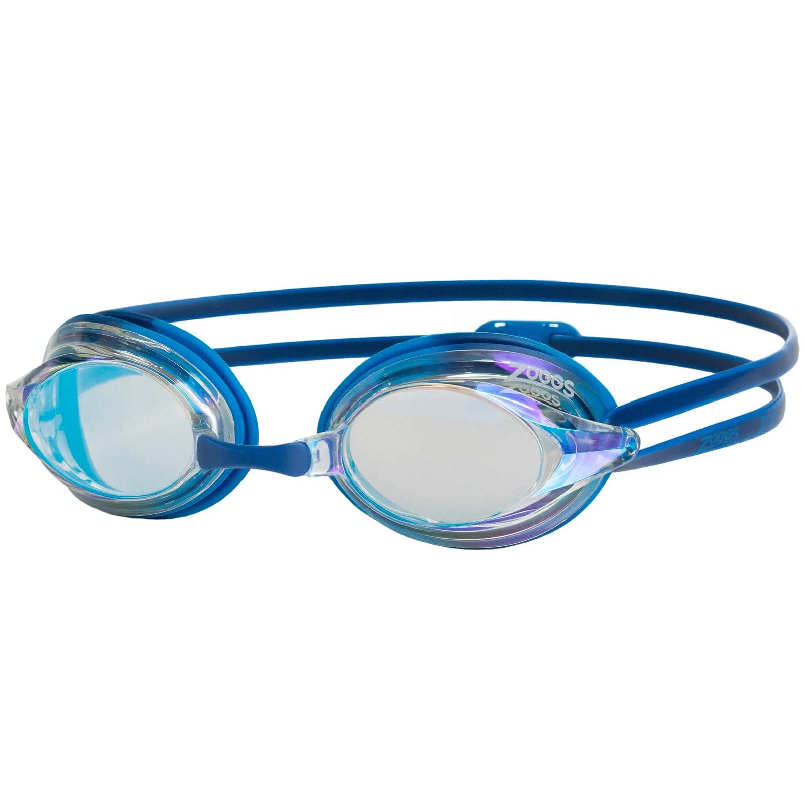 Zoggs Racer Titanium Blue Light Blue Mirrored Clear