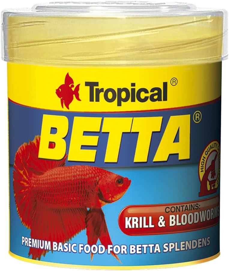 BETTA 50ml / 15g - multi-ingredient flakes for betta fish & small labyrinth fish with freeze-dried bloodworms