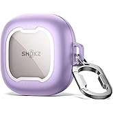 SURITCH for SHOKZ New OpenFit 2 Case Cover, Magnetic Locking Cases for SHOKZ OpenFit 2 Open-Ear Headphones, Shockproof Bumper Protective Covers with Carabiner & Keyring & Cleaner Kit, Purple