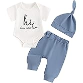 Ayalinggo Little Brother Newborn Outfit Baby Boy Lil Bro T Shirt Romper Long Pants Set Hat Infant Little Summer Clothes