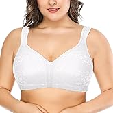 Deyllo Women's Full Coverage Plus Size Comfort Minimizer Bra Wirefree Non Padded