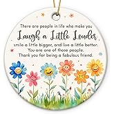 Friendship Christmas Ornaments 2025 - Friends Ornaments for Christmas Tree, Work Besties Gifts for Women, Coworker, Double Side Thank You BFF Ornament, Xmas Gift for Friends