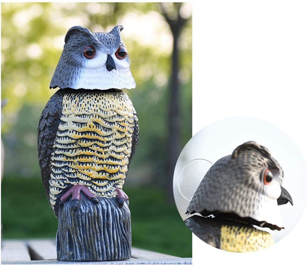 Yunt11 Búho Espantapájaros, Gira la Cabeza con el Viento, No Necesita