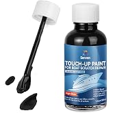 SENVEN Boat Paint Touch Up Pen High-Gloss Boat Scratch Repair Marine Topside Bottom Enamel Marine Repair for Boats, Wood, Fiberglass, Aluminum, Metals Black White 30ml