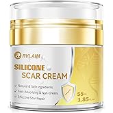 Scar Cream Silicone Scar Gel, Scar Cream for Surgical Scars, Advanced Scar Removal Cream for C-Section, Injury, Acne, Burns, Keloids, Stretch Marks, Old & New Scars, 1.85 Oz (55g)
